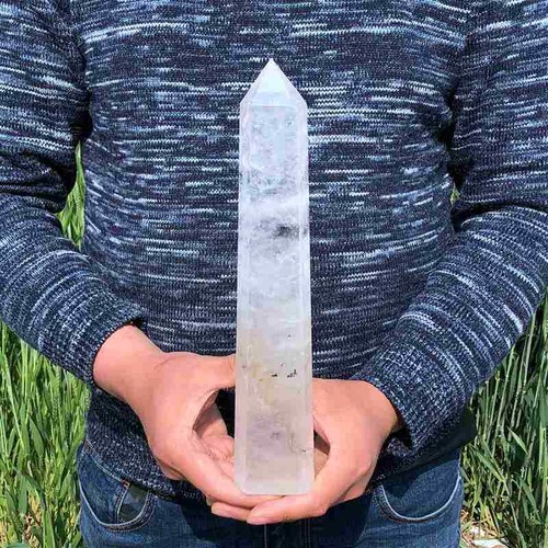 2,57 Pfund natürlicher klarer Quarz Obelisk Quarz Kristall Stabspitze Geschenk XA6257-05-A - Bild 6 von 18