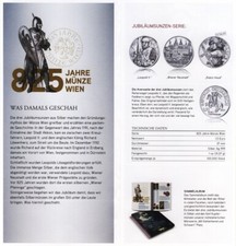 1 Unze Silber 2019 "825 Jahre Münze Wien"   *Folder*