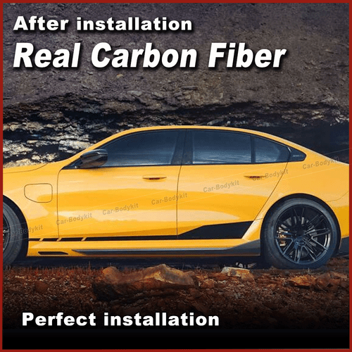 For BMW 5 Series M5 G90 G99 2024-25 Dry Carbon Side Skirt Extension Lip Spoiler - Picture 4 of 12