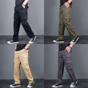 Uomo Cargo Pantaloni Militari Utilità da Lavoro Multi Tasca Outdoor  Escursioni | eBay