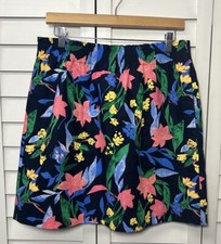 J. Crew Floral Linen Blend Paper Bag Waist Pull On Skirt Women s Size 10 NWT