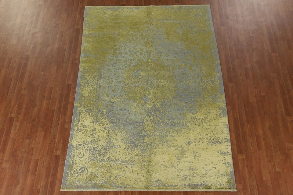 Silk Top Quality Transitional Turkish Multi Level Pile Rug Area Carpet 6'x9' - Image 2 of 4