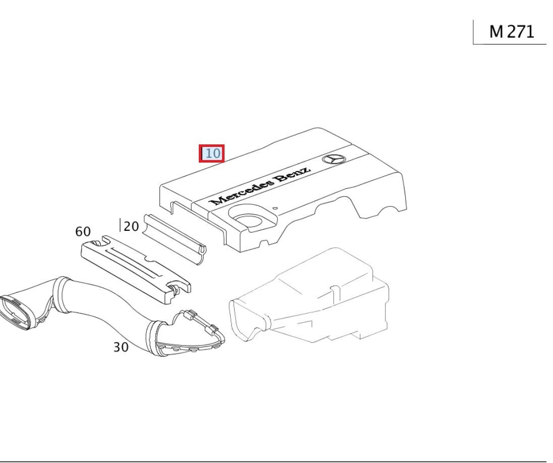 Mercedes R171 Cover Genuine Mercedes Benz R171 SLK W203 C Cylinder Head Cover M271 Engine ...