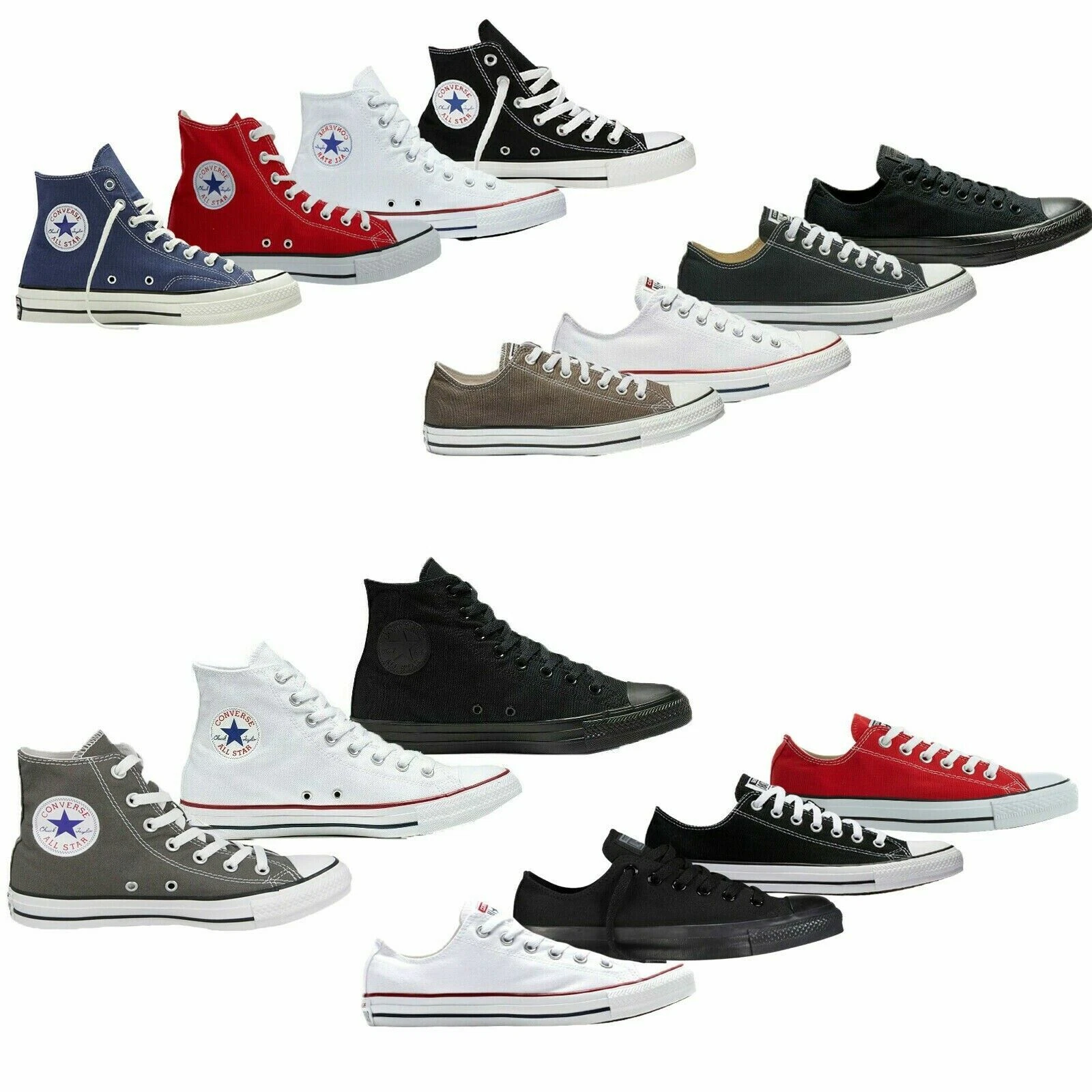 Converse Mens Womens Trainers Low High Tops Chuck Taylor All Star Shoes
Opens in a new window or tab