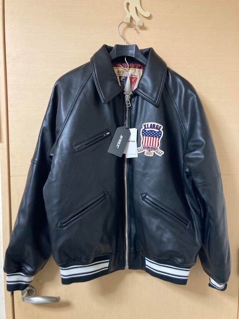 AVIREX USA XLARGE Varsity Leather Jacket Size L | eBay