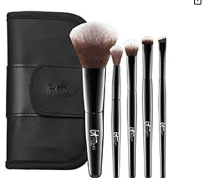 It Cosmetics Your Face & Eye Essentials Mini 5 Piece Travel Brush Set by It Cosm