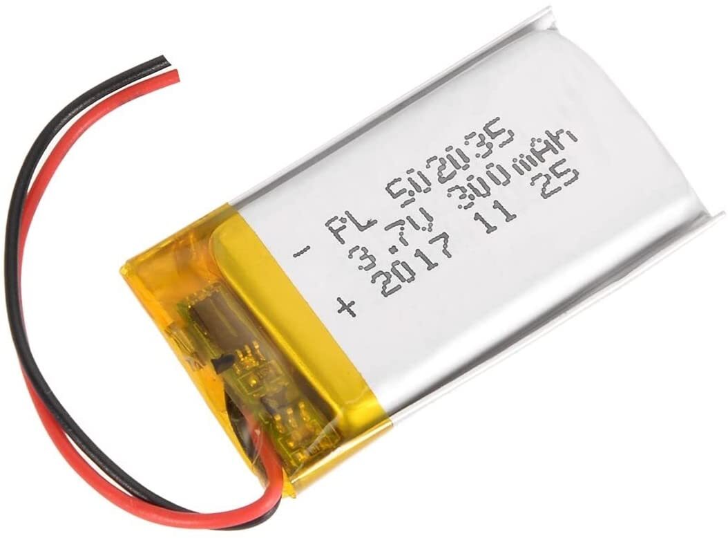 Batteria LiPo 3.7V 300mAh 502035 | Per Cuffie Bluetooth, Smartwatch, POS