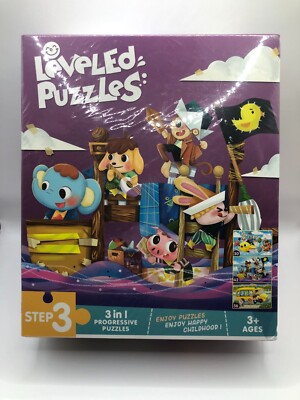 Leveled Puzzles Step 3 3-in-1 Progressive Puzzles Ages 3+ Kool Fun