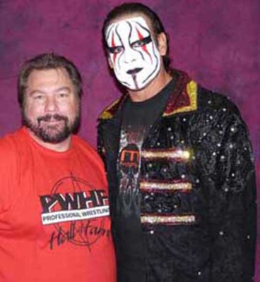 m945 The Icon Sting signed vintage Wrestling Photo w/COA **BONUS
