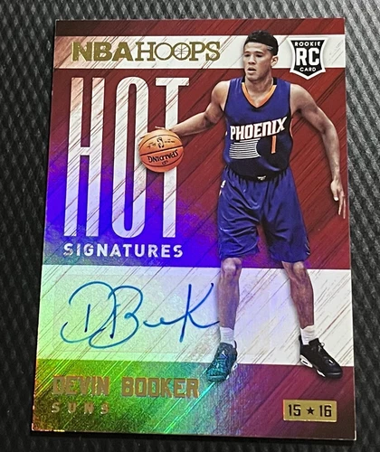 2015 Devin Booker Suns Panini Hoops On-Card Rookie Autograph #HS-DB