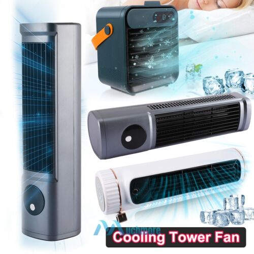 Portable Air Conditioner Oscillating Tower Fan Personal Space Mini AC Air Cooler
