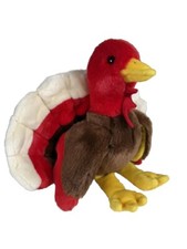 Ty Large 8” Plush Beanie Buddy - Gobbles the Turkey Retired 1999
