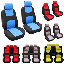 Universal Fit Car Seat Covers Suv Van Solid Bench Cushion Protector Full Set