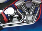 1984-06 Harley Davidson FXST Softail Radii Drag Exhaust Pipes Short Stuff Style