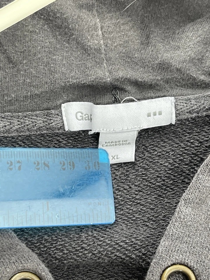 Gap Sudadera con Capucha Cremallera Completa Chaqueta Mujer Talla XL Gris Rosa Logo Envío Rápido Foto 3 de 4
