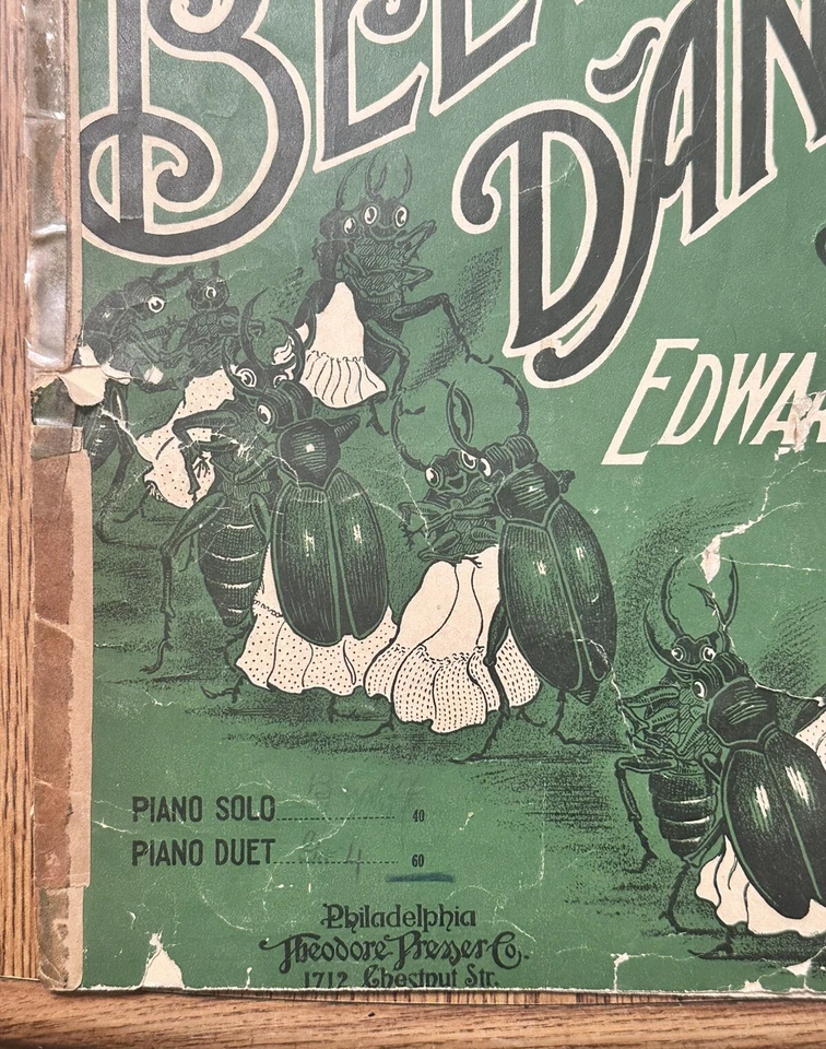 "The Beetles Dance" Edward Holst piano vintage partituras litografía Foto 2 de 4