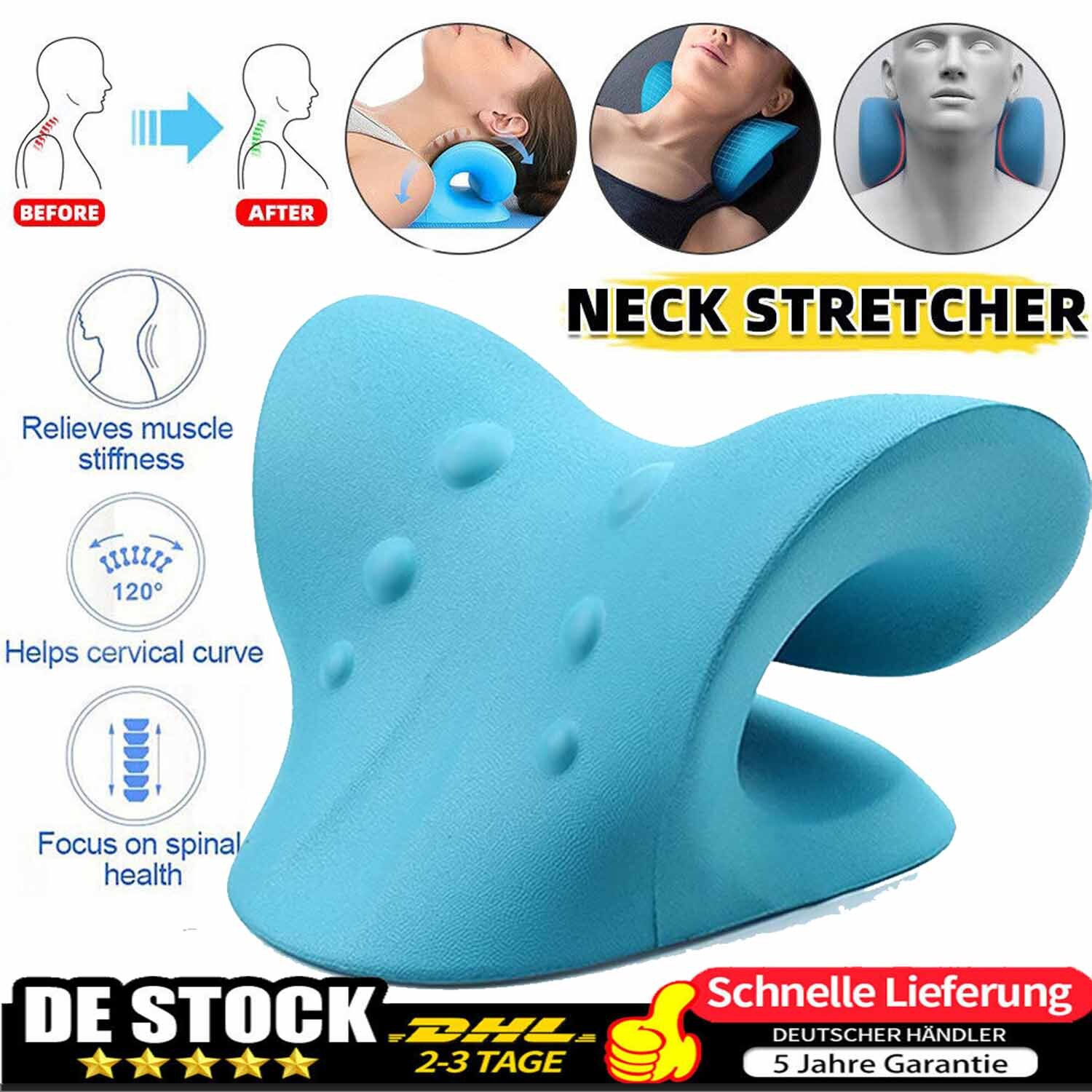 Entspannungskissen für Nacken und Schultern Chiropraktikkissen Nackenstrecker
