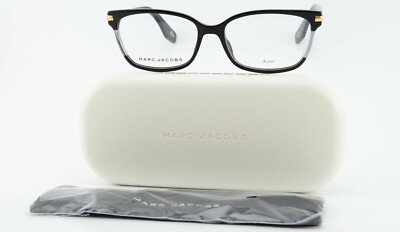 Marc Jacobs Glasses Spectacles 300 807 54-16 150 Black Gold Unisex Medium + Case
