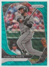 2020 Panini Prizm Teal Wave #41 Starling Marte Baseball Card Diamondbacks