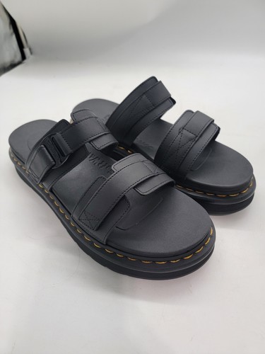 Dr. Martens Men's Chilton Leather Slide Sandals Size 13 Black Hydro