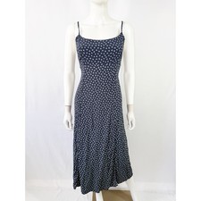 Brandy Melville Navy Blue Ditzy Floral Midi Dress One Size Boho Cottagecore