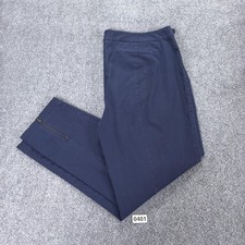 Eileen Fisher Pants Womens Large Navy Blue Stretch Twill Ankle Zip