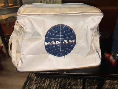 1960s Pan Am First Class Flight White Vinyl Bag NASCO JAPAN w/ Original Tag
