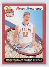 2012-13 Fleer Retro Rookie Sensations Auto Meyers Leonard #51 Fighting Illini
