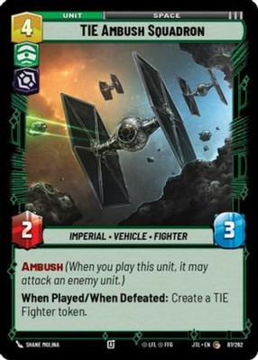 x3 TIE Ambush Squadron C Star Wars Jump to Lightspeed M/NM
