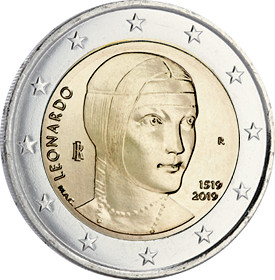Italie 2 Euros Commémo. UNC 2019 - 500 ans Mort de Léonard de Vinci