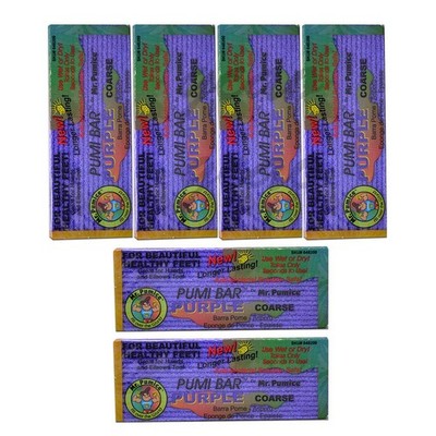 Mr. Pumice Purple PUMI Bar - Extra-Coarse, 6 Count (Pack of 1), 