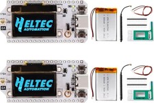 AWYHP 2 Pcs ESP32 LoRa V3 Board with 3000mAh Battery and Case Set for Meshtas...