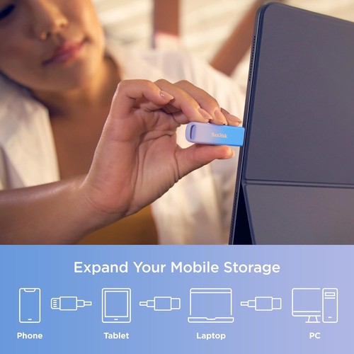 SanDisk Creator Phone Drive 128 GB (For iPhone, iPad, PC & Mac, Lightning & USB - Picture 2 of 8