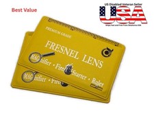2 Pack Wallet Credit Card Fresnel Lens with Protective Pouch 4X Magnification