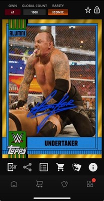 DIGITAL TOPPS WWE SLAM Undertaker THE ALUMNI 25 ICONIC GOLD SIGNATURE Read