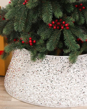 Copri Base Albero Natale, Bianca Glitter Copri Albero Di Natale Base, Christmat 