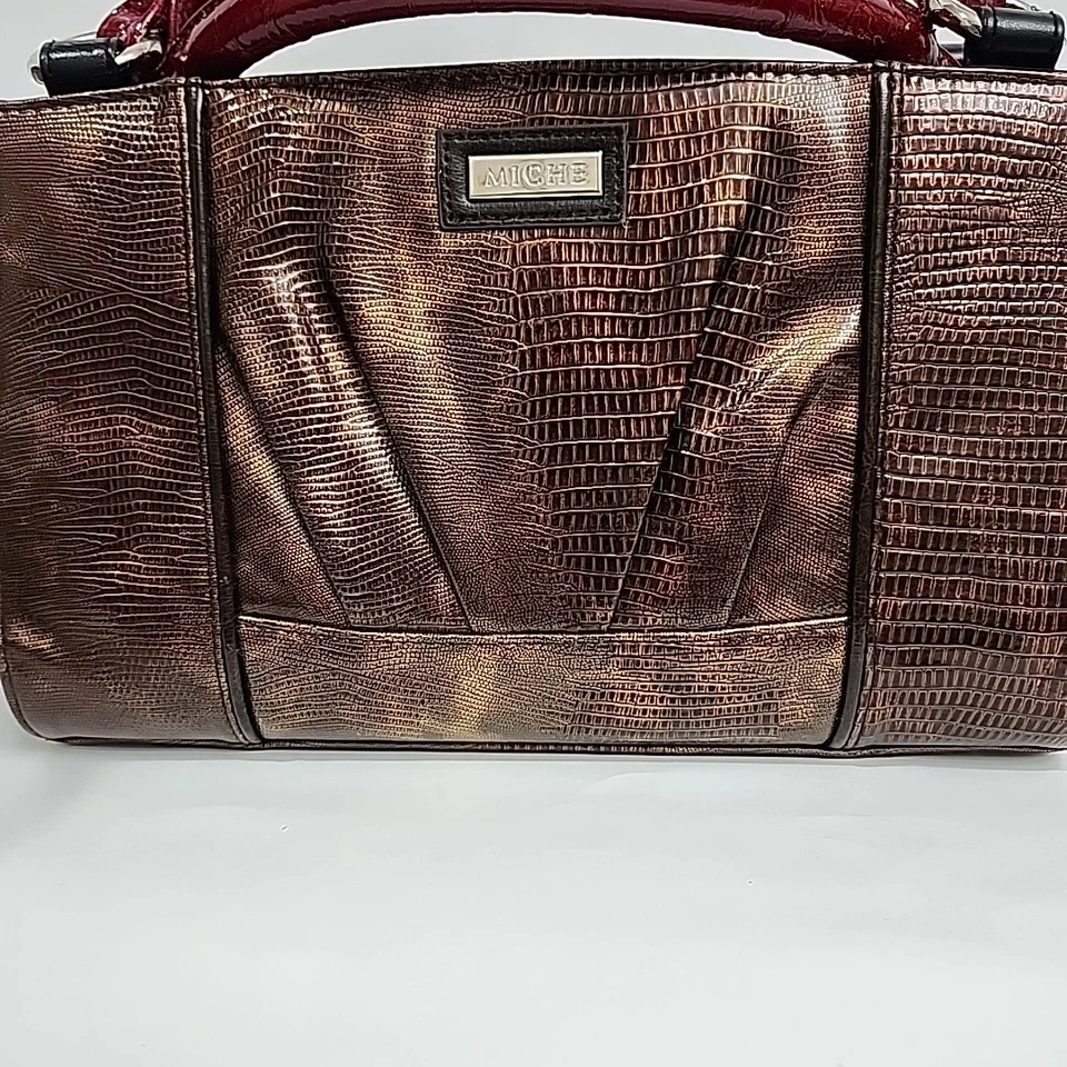 Miche Classic Base Bag Retired Design w/ Vicky Cover & Red Patent Straps Classic - Image 2 of 4