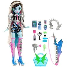 Monster High Doll, Amped Up Frankie Stein Rockstar with Instrument &...