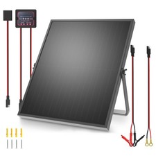 25W 12V Solar Battery Charger, Rugged Solar Panel Kit for RV, Trailer, Boat |...