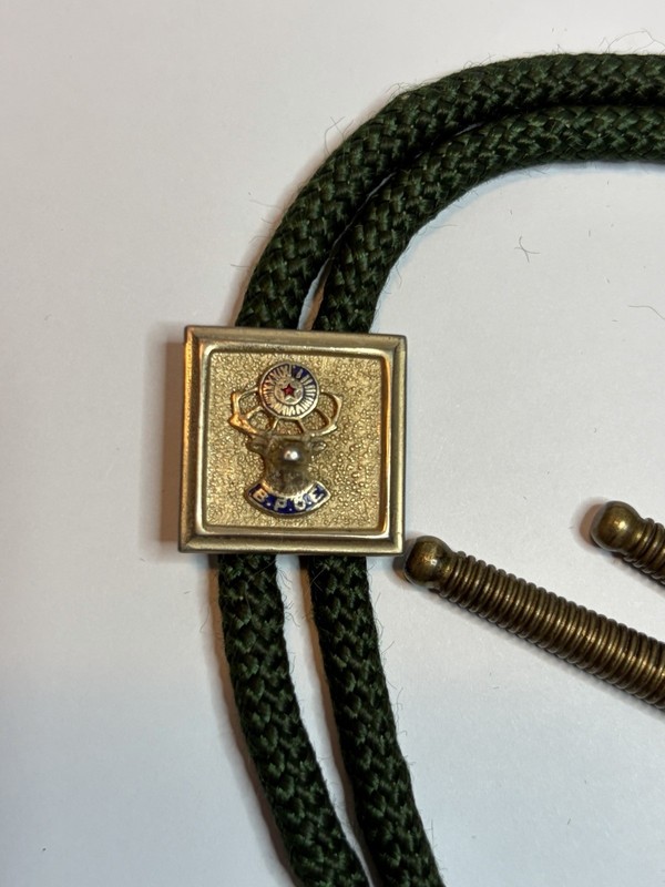 Vintage Elks BPOE Lodge Green Bolo Tie From 1950’s/60’s