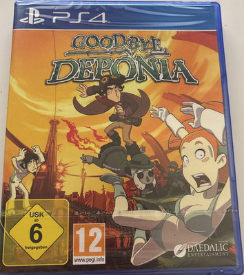 Goodbye Deponia (Sony Playstation 4, PS4 Spiel) Daedalic -Selten NEU & OVP