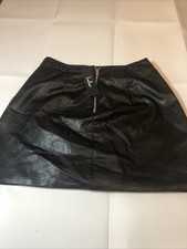 NWT Lulu  s Black Faux Leather Mini Skirt, Lined, Soft, Size Small