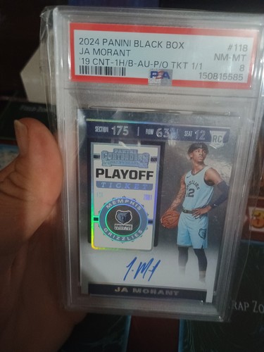 JA Morant 1of1 Black Box Auto PSA 8 And Damian Lillard 06 Of 25 Auto PSA 10