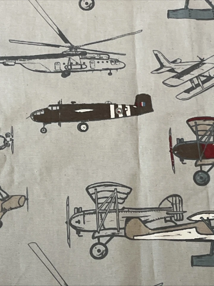 Premier Prints Fabric Vintage Airplanes Aircraft Cotton Home Decor - Image 3 of 4