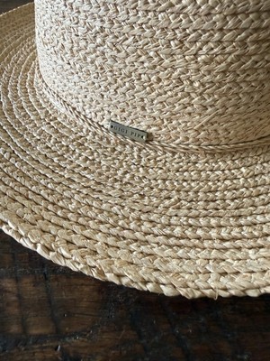 Gigi Pip Bre Straw Pork Pie Hat Natural Size M/L Bre - Natural Stiff Straw Pork Pie Hat | Gigi Pip main image 4