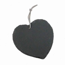 Herz Schiefer Ø11cm Schieferherz Schiefertafel Schieferplatte Hänger D4-5mm