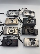 Lot of 8 Film Cameras Canon Fujifilm Kodak Samsung Vivitar 35mm For Parts