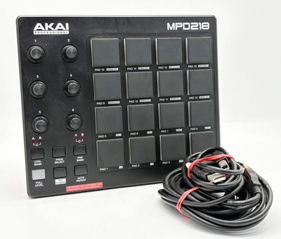 Akai Professional MPD218 USB MIDI Pad Controller 16 MPC Drum Pads Used