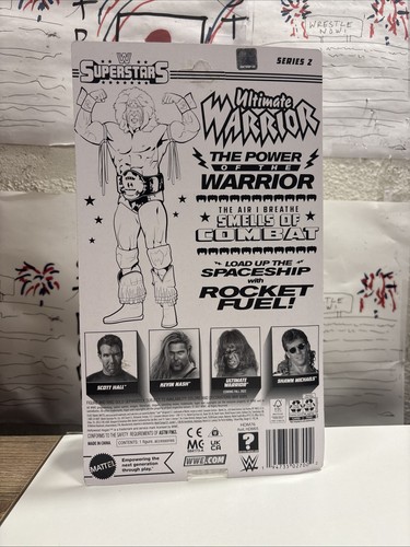 WWE Superstars Ultimate Warrior Series 2 Wrestling Figure UNPUNCHED WWF MOC NIB - Picture 3 of 6