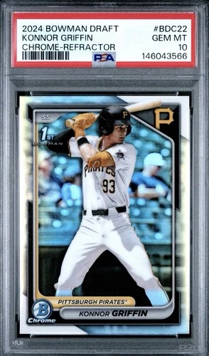 2024 Bowman Draft Konnor Griffin Chrome Refractor 1st Bowman PSA 10 Gem Mint